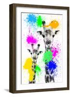 Safari Colors Pop Collection - Giraffes Portrait III-Philippe Hugonnard-Framed Giclee Print