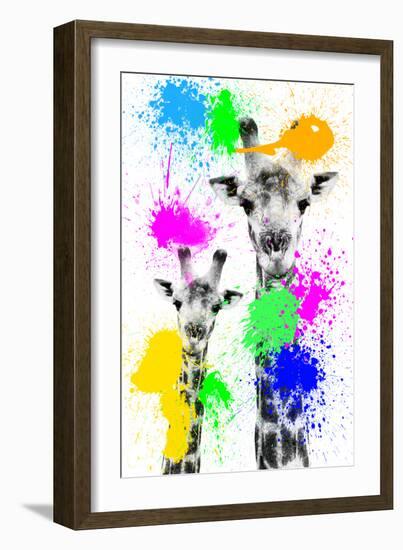 Safari Colors Pop Collection - Giraffes Portrait III-Philippe Hugonnard-Framed Giclee Print