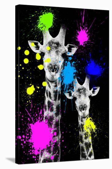 Safari Colors Pop Collection - Giraffes Portrait IV-Philippe Hugonnard-Stretched Canvas