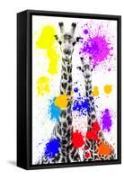 Safari Colors Pop Collection - Giraffes-Philippe Hugonnard-Framed Stretched Canvas