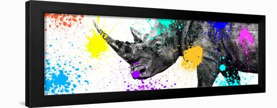 Safari Colors Pop Collection - Rhino Portrait V-Philippe Hugonnard-Framed Giclee Print