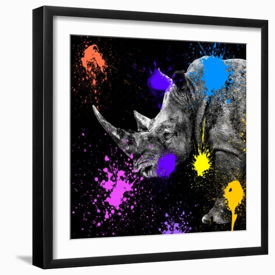 Safari Colors Pop Collection - Rhino Portrait-Philippe Hugonnard-Framed Giclee Print