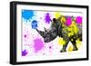 Safari Colors Pop Collection - Rhino-Philippe Hugonnard-Framed Giclee Print