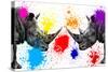 Safari Colors Pop Collection - Rhinos Face to Face III-Philippe Hugonnard-Stretched Canvas