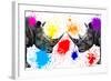 Safari Colors Pop Collection - Rhinos Face to Face III-Philippe Hugonnard-Framed Giclee Print