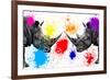 Safari Colors Pop Collection - Rhinos Face to Face III-Philippe Hugonnard-Framed Giclee Print