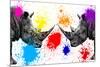 Safari Colors Pop Collection - Rhinos Face to Face III-Philippe Hugonnard-Mounted Giclee Print