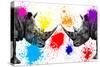 Safari Colors Pop Collection - Rhinos Face to Face III-Philippe Hugonnard-Stretched Canvas