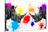 Safari Colors Pop Collection - Rhinos Face to Face III-Philippe Hugonnard-Stretched Canvas