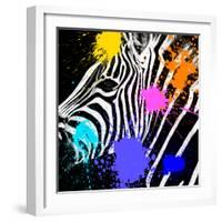 Safari Colors Pop Collection - Zebra Portrait II-Philippe Hugonnard-Framed Giclee Print