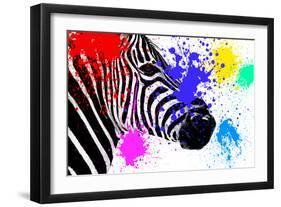 Safari Colors Pop Collection - Zebra Portrait III-Philippe Hugonnard-Framed Giclee Print