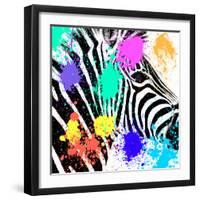 Safari Colors Pop Collection - Zebra Portrait-Philippe Hugonnard-Framed Giclee Print
