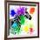 Safari Colors Pop Collection - Zebra Profile II-Philippe Hugonnard-Framed Giclee Print