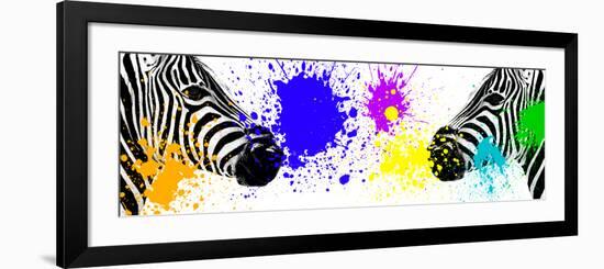 Safari Colors Pop Collection - Zebras Face to Face III-Philippe Hugonnard-Framed Premium Giclee Print