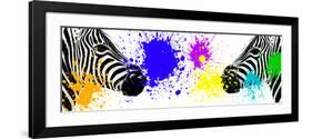 Safari Colors Pop Collection - Zebras Face to Face III-Philippe Hugonnard-Framed Premium Giclee Print