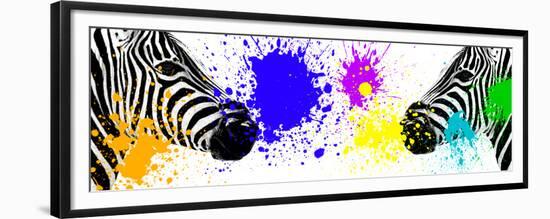 Safari Colors Pop Collection - Zebras Face to Face III-Philippe Hugonnard-Framed Premium Giclee Print