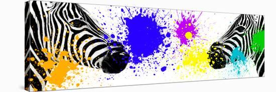 Safari Colors Pop Collection - Zebras Face to Face III-Philippe Hugonnard-Stretched Canvas