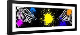 Safari Colors Pop Collection - Zebras Face to Face-Philippe Hugonnard-Framed Giclee Print