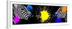 Safari Colors Pop Collection - Zebras Face to Face-Philippe Hugonnard-Framed Giclee Print