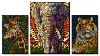 Safari Creatures Paper Mosaic-Lantern Press-Stretched Canvas