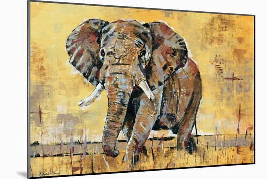 Safari Elephant-Madelaine Morris-Mounted Art Print