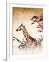 Safari Giraffe I-Dan Meneely-Framed Art Print