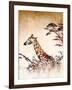 Safari Giraffe I-Dan Meneely-Framed Art Print