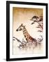 Safari Giraffe I-Dan Meneely-Framed Art Print