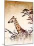 Safari Giraffe I-Dan Meneely-Mounted Art Print