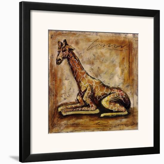 Safari Giraffe-Tara Gamel-Framed Art Print