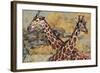 Safari Giraffes-Madelaine Morris-Framed Art Print