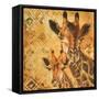 Safari Mother and Son I-Patricia Pinto-Framed Stretched Canvas