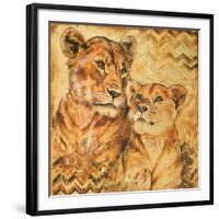 Safari Mother and Son II-Patricia Pinto-Framed Art Print