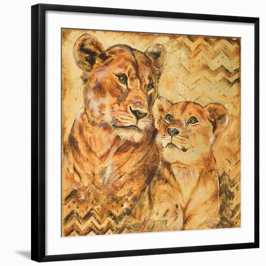 Safari Mother and Son II-Patricia Pinto-Framed Art Print