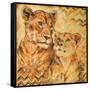 Safari Mother and Son II-Patricia Pinto-Framed Stretched Canvas