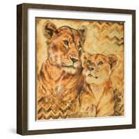 Safari Mother and Son II-Patricia Pinto-Framed Art Print