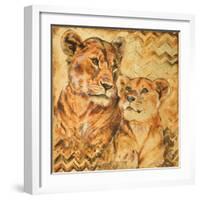 Safari Mother and Son II-Patricia Pinto-Framed Art Print