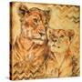 Safari Mother and Son II-Patricia Pinto-Stretched Canvas