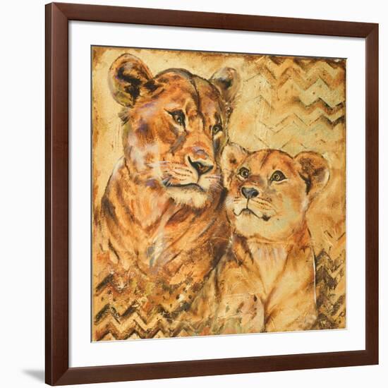 Safari Mother and Son II-Patricia Pinto-Framed Art Print