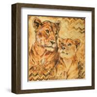 Safari Mother and Son II-Patricia Pinto-Framed Art Print