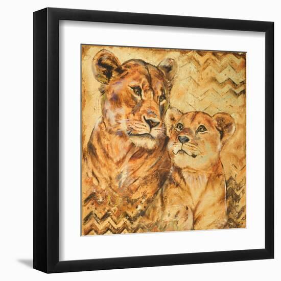 Safari Mother and Son II-Patricia Pinto-Framed Art Print