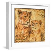 Safari Mother and Son II-Patricia Pinto-Framed Art Print