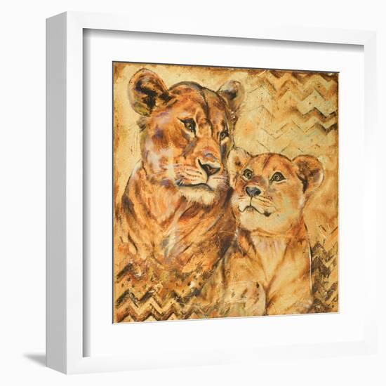 Safari Mother and Son II-Patricia Pinto-Framed Art Print