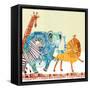 Safari Parade-Robbin Rawlings-Framed Stretched Canvas