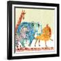 Safari Parade-Robbin Rawlings-Framed Giclee Print