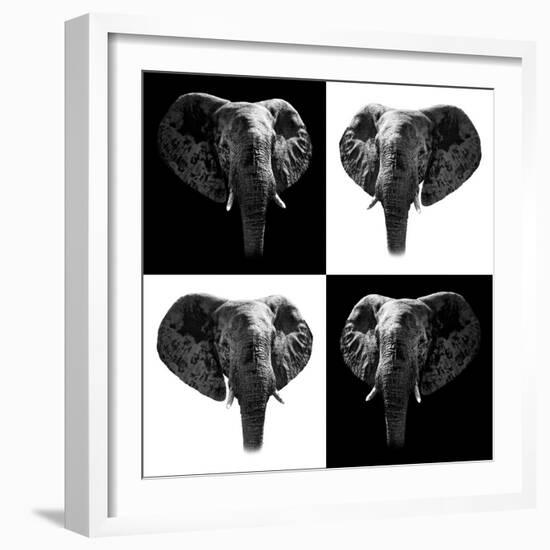 Safari Profile Collection - Elephants II-Philippe Hugonnard-Framed Photographic Print