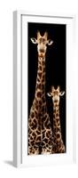 Safari Profile Collection - Giraffe and Baby Black Edition III-Philippe Hugonnard-Framed Photographic Print
