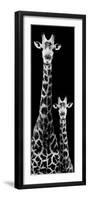 Safari Profile Collection - Giraffe and Baby Black Edition IV-Philippe Hugonnard-Framed Photographic Print