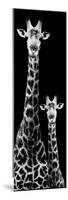 Safari Profile Collection - Giraffe and Baby Black Edition IV-Philippe Hugonnard-Mounted Photographic Print