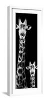 Safari Profile Collection - Giraffe and Baby Black Edition VI-Philippe Hugonnard-Framed Photographic Print
